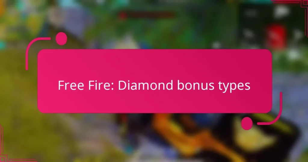 Free Fire: Diamond bonus types