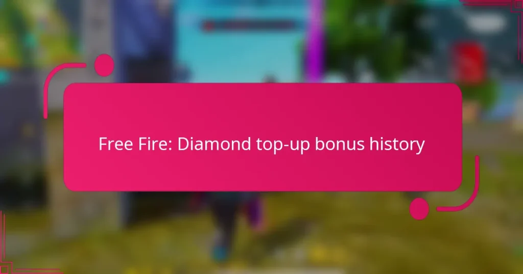 Free Fire: Diamond top-up bonus history