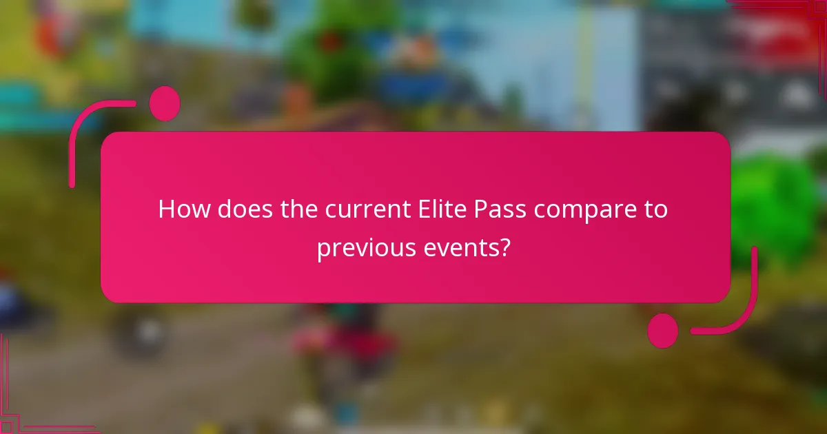 How does the current Elite Pass compare to previous events?