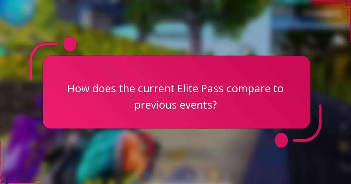 How does the current Elite Pass compare to previous events?