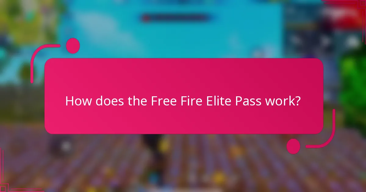 How does the Free Fire Elite Pass work?