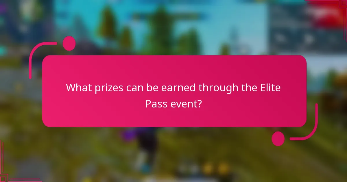 What prizes can be earned through the Elite Pass event?