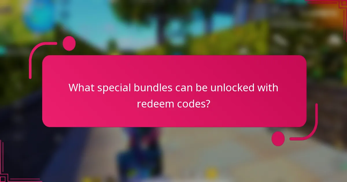 What special bundles can be unlocked with redeem codes?